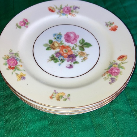 ROSE CHINA made OCCUPIED JAPAN, Dresden floral design, 4 set $45 - Picture 4 of 8